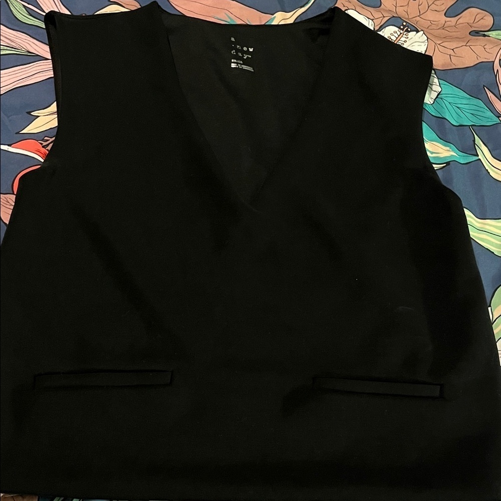 V neck vest look crop new